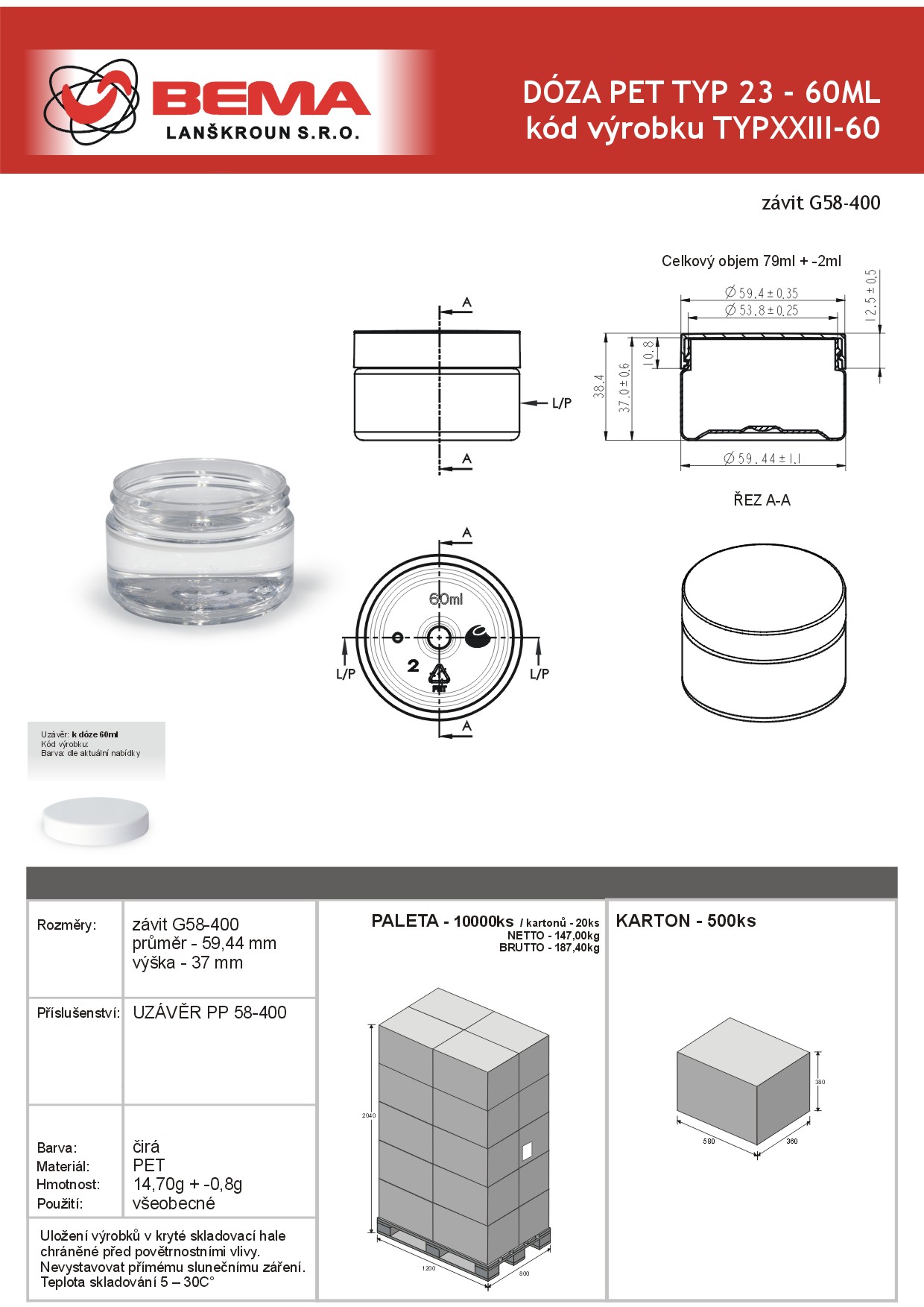 Doza Typ 23_60ml PET zavit 58-400